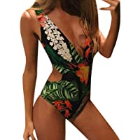 Los mejores  - Mujer Traje de Baño de Una Pieza Bikini Push-up Cuello-V Sexy Ropa de Playa bañadores de Mujer Natacion con Relleno…